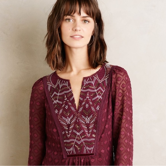 Anthropologie Madiran Peasant Blouse - Sz. L - Picture 3 of 15